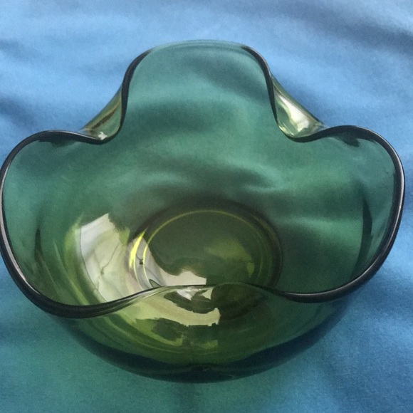 Vintage anchor hocking avocado green dip bowl - Picture 3 of 4